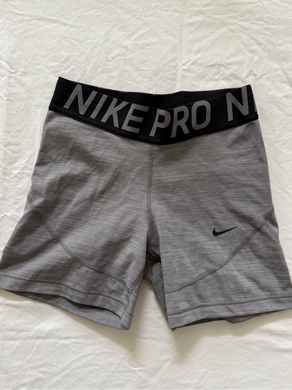 Nike Pro Heather Gray Women's Spandex Shorts
